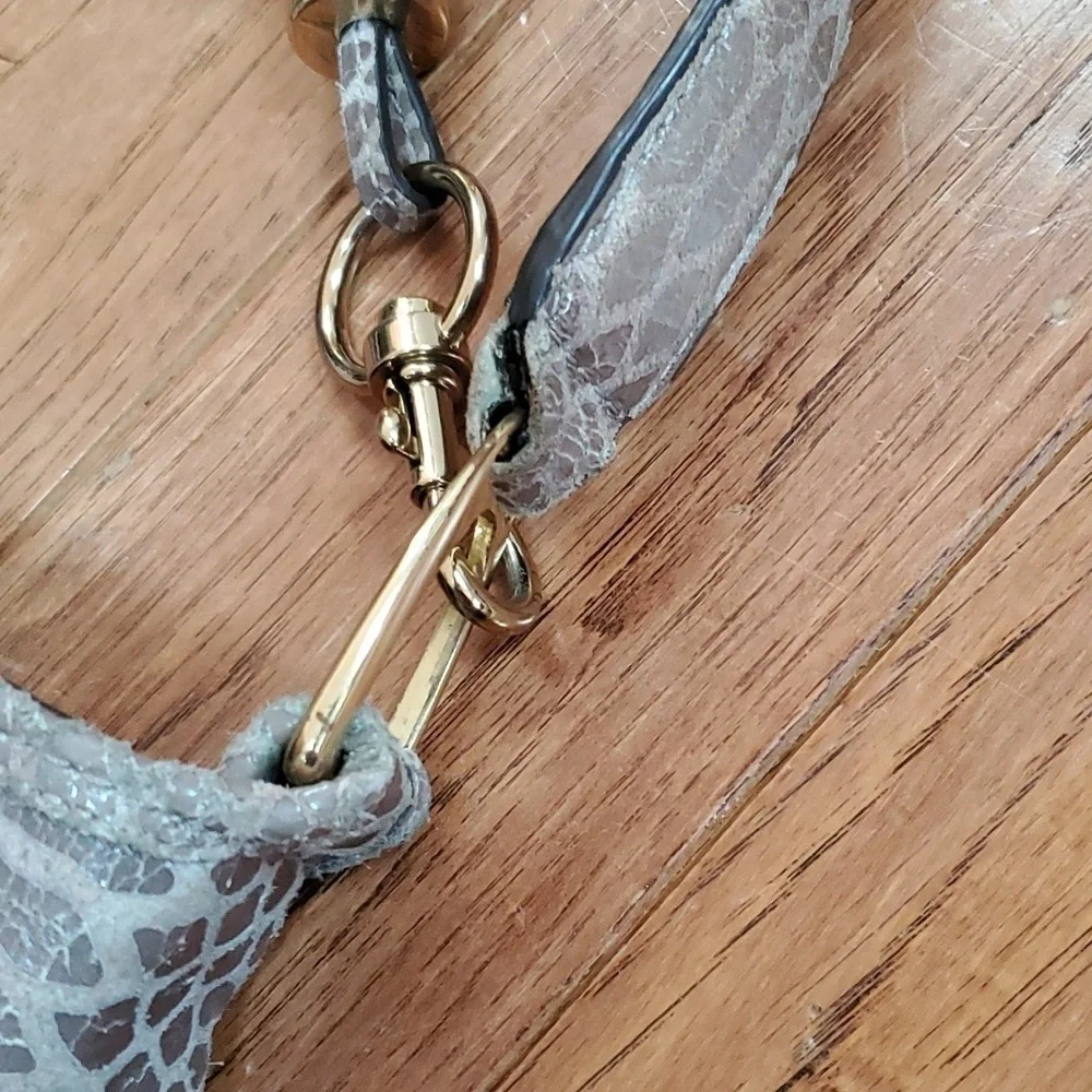 G.I.L.I python leather embossed shoulder bag